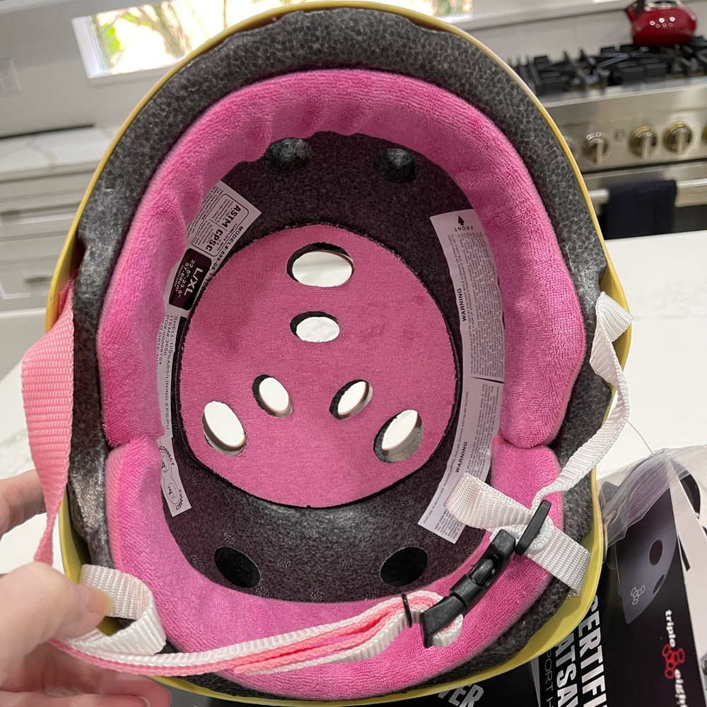 L/XL NEW BICYCLE SKATING HELMET RAINBOW PINK COLORED “SHAVED ICE” - Picture 8 of 8